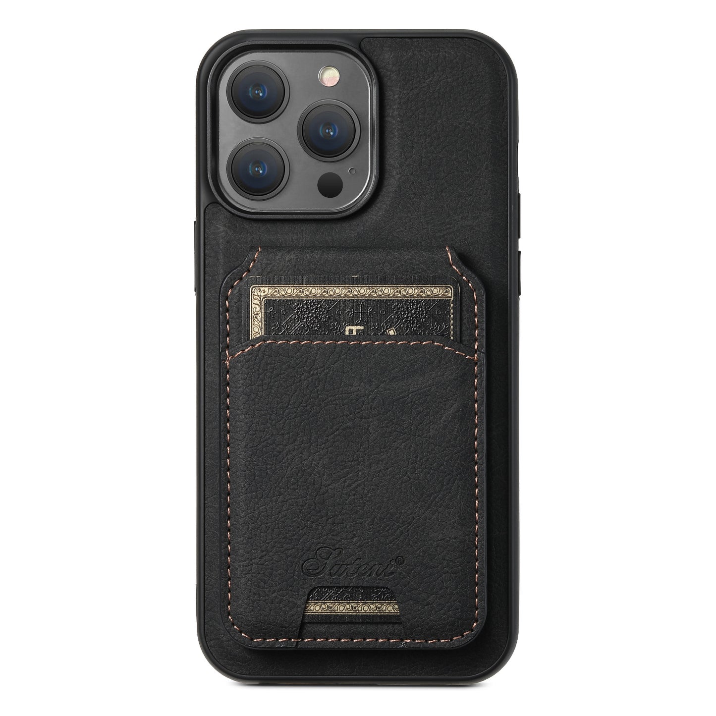 Suitable for Apple 15 phone case car magnetic suction iPhone 14 ProMax anti drop 2-in-1 card insertion case protective cover