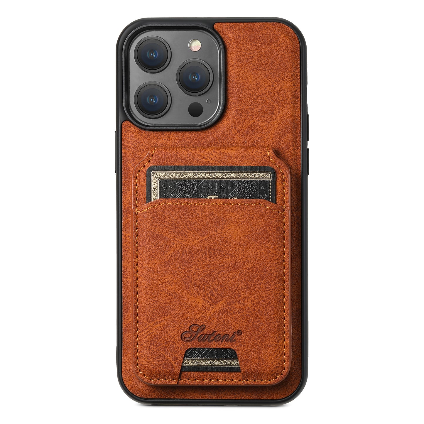 Suitable for Apple 15 phone case car magnetic suction iPhone 14 ProMax anti drop 2-in-1 card insertion case protective cover