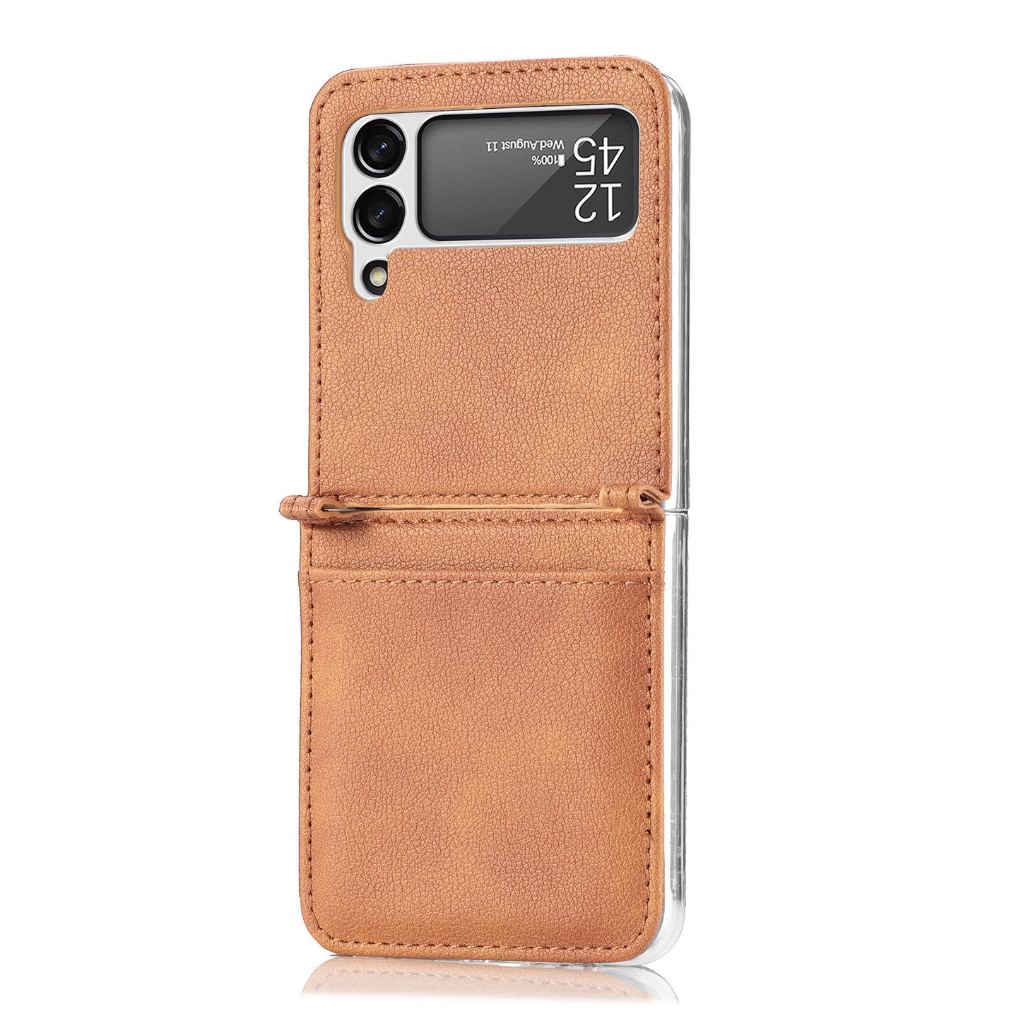 New Style For Samsung Z Flip3 Phone Case All Inclusive Card Leather Galaxy Z Flip3 Cover