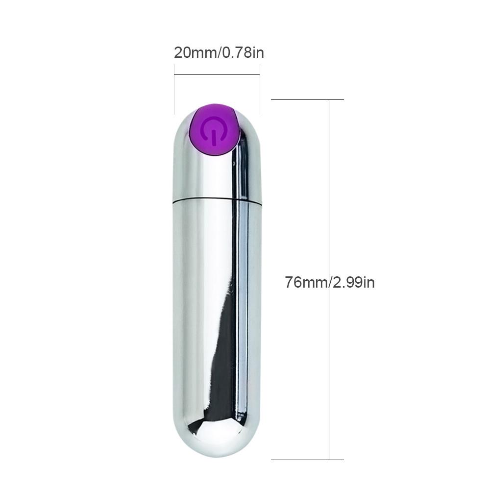 Powerful Mini Bullet Shape Vibrator For Beginners, Waterproof 10 Speeds Vibration Clitoral Stimulation Adult Sex Toys