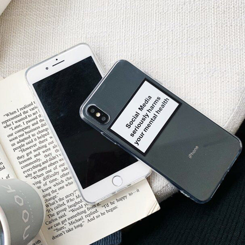 Simple letter couple phone case