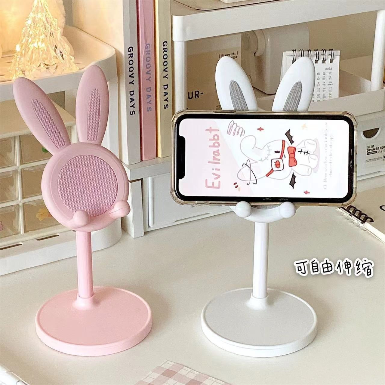 Cartoon Little Rabbit Desktop Mobile Phone Holder Live Drama Chasing Tablet Holder Livable Student Lazy Person Holder Gift